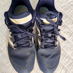 Men’s turf shoes Navy Athletic Sneakers with White Accents